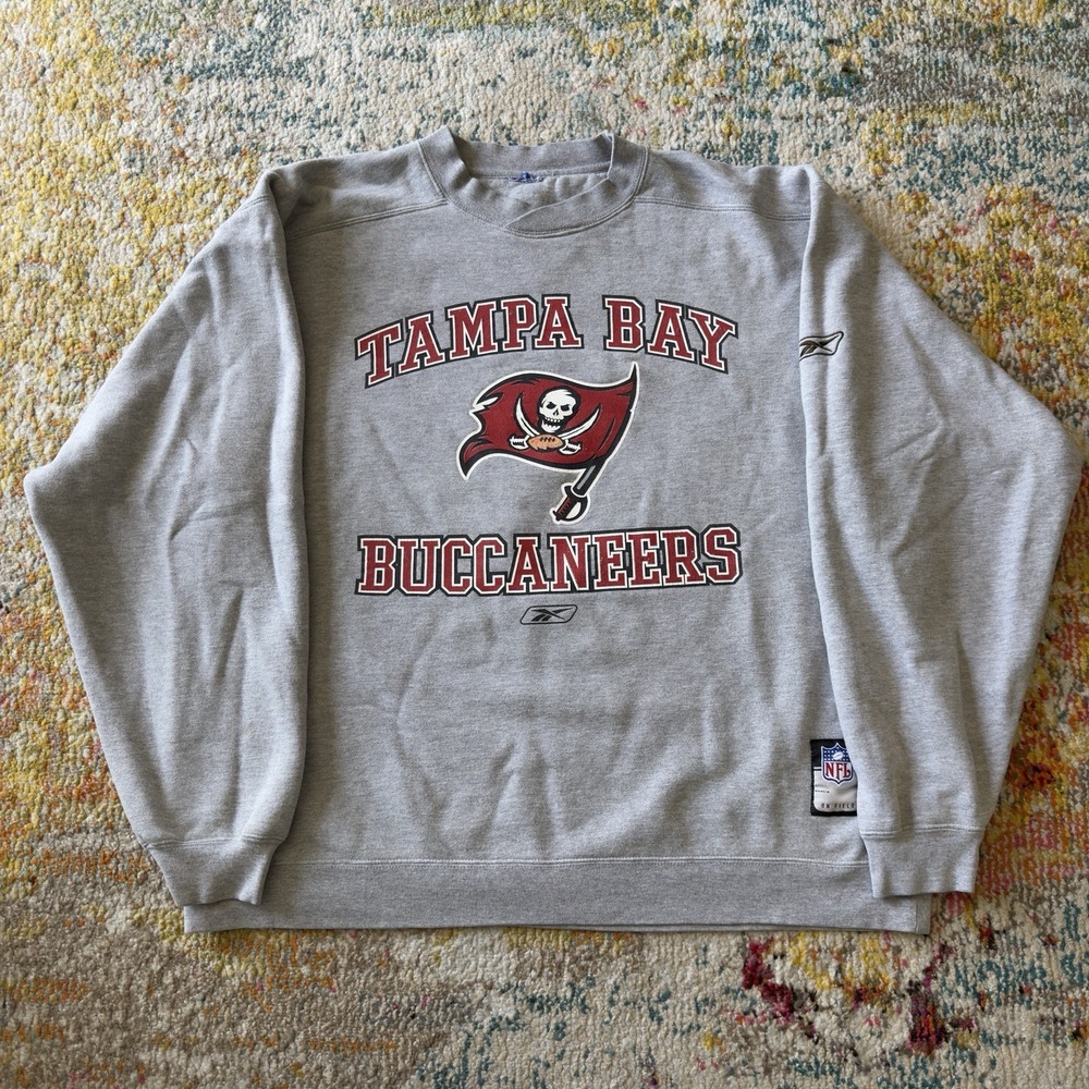 Vintage Reebok Tampa Bay Buccaneers NFL Crewneck Sweatshirt Size XL